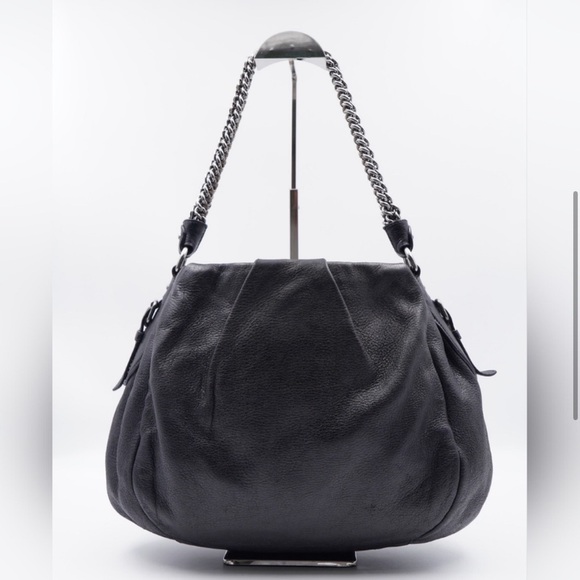 PRADA Black Cervo Leather Chain Bag - Picture 4 of 13